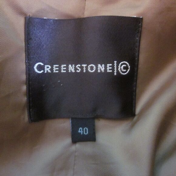 Creenstone Jacket Womens 40 Size 10/12 US Animal Print Lightweight Short Trench - Picture 4 of 15